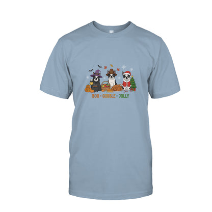 Boo Gobble Jolly Boston Terrier Shirt