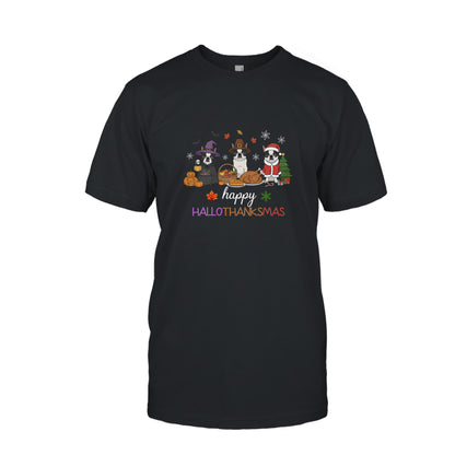 Happy HalloThanksMas Boston Terrier Shirt